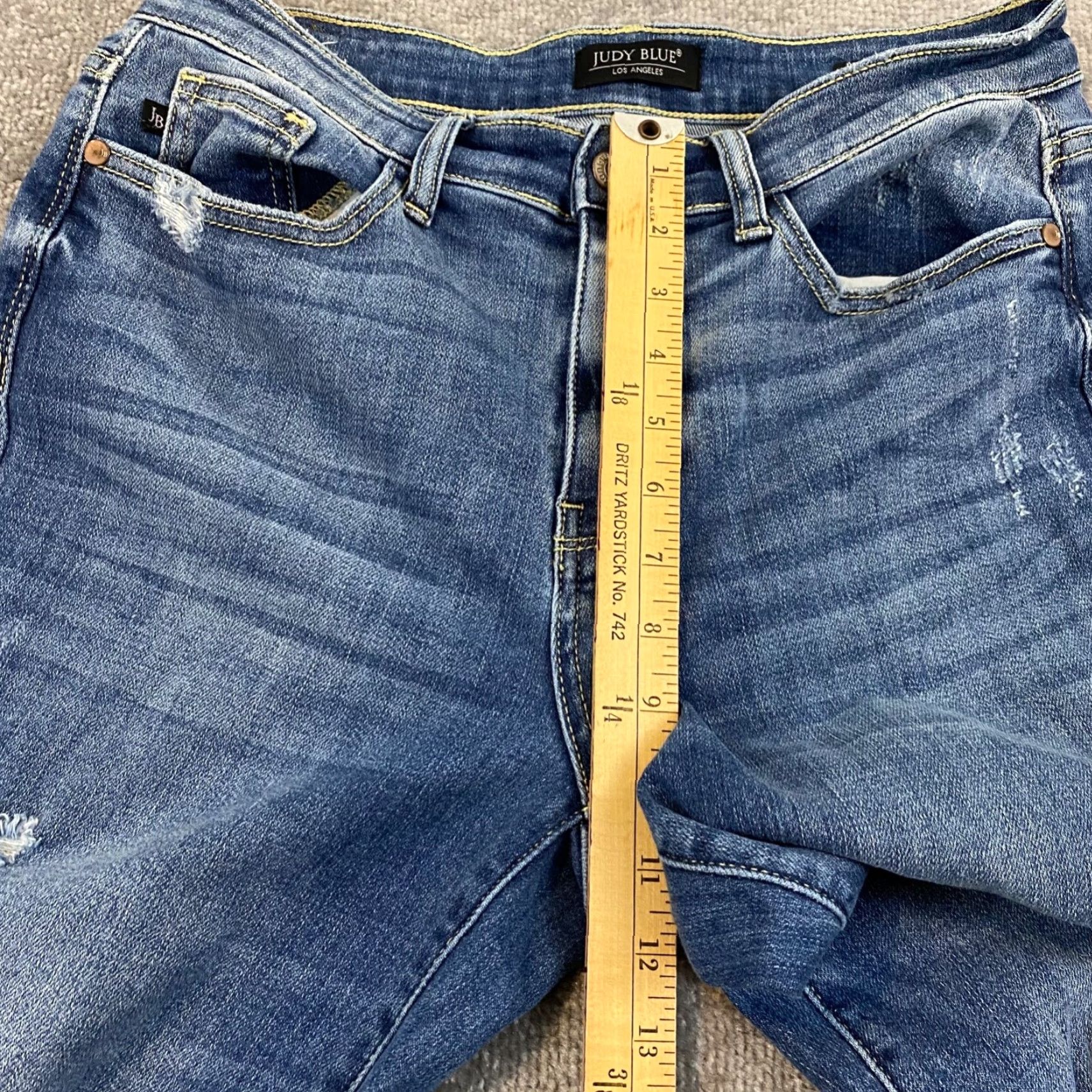 Vintage Judy Blue Relaxed Fit Jeans Womens 5/27 High Rise Blue Washed Distressed 30x27* Jeans Women's Blue Distressed 30 27 Size 27" / US 4 / IT 40 - 6 Thumbnail