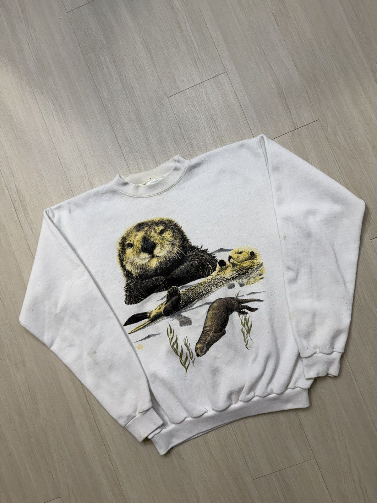 Tultex Vintage Sea Otter Crewneck Sweatshirt Made in USA Size US L / EU 52-54 / 3 - 2 Thumbnail