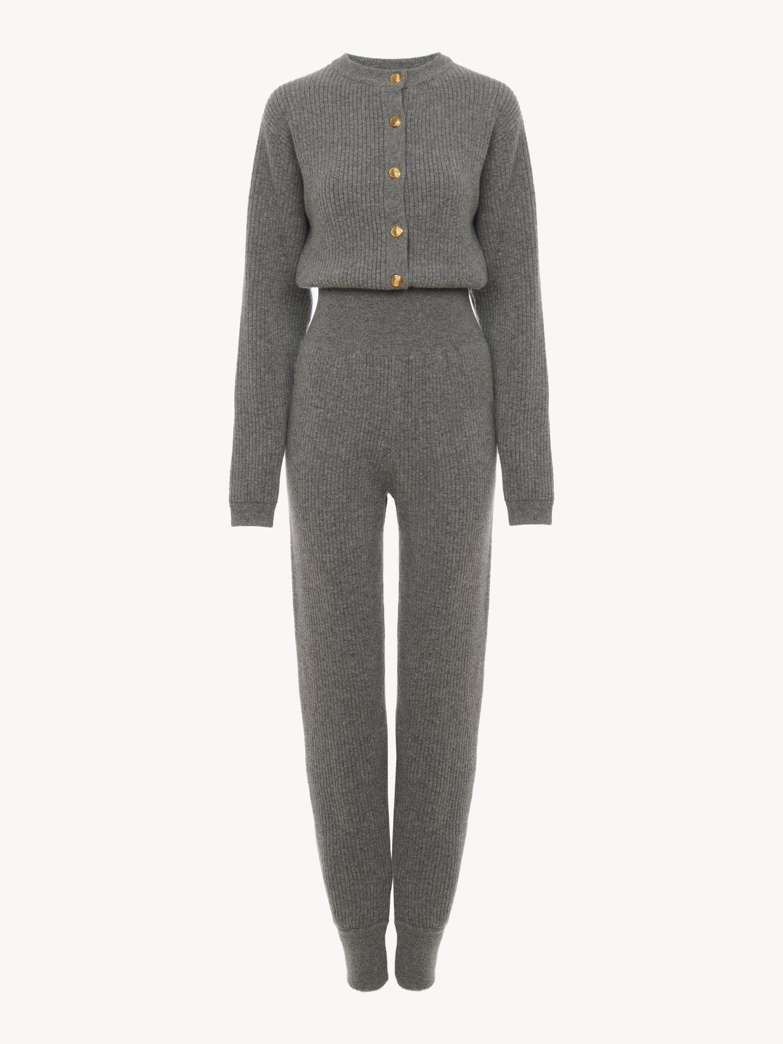 Chloe o1loc1c11025 Jumpsuite in Divine Grey Size 25" / US 0 / IT 36 - 1 Thumbnail