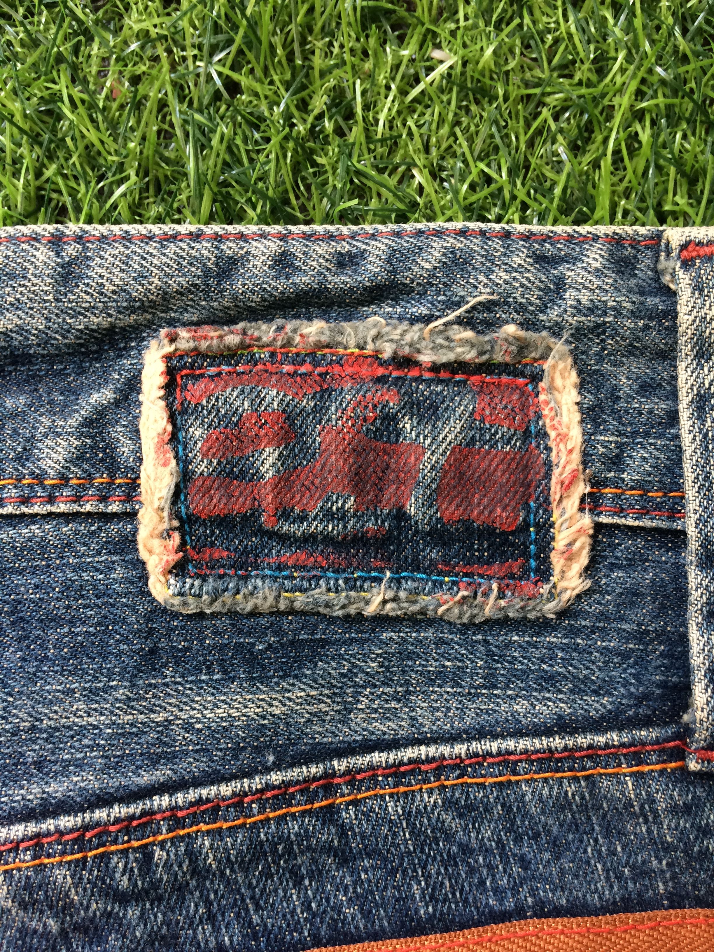 Designer Japanese Low Rise Distressed Flare Jeans #D-466 Size 29" - 10 Thumbnail