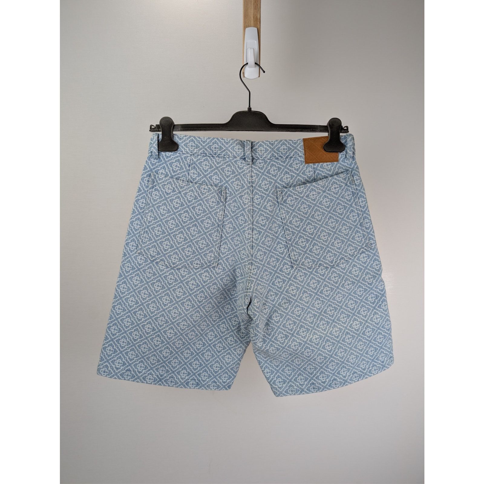 Casablanca o1rshd1 Denim Relaxed Monogram Denim Shorts in Washed Blue Size US 34 / EU 50 - 9 Thumbnail