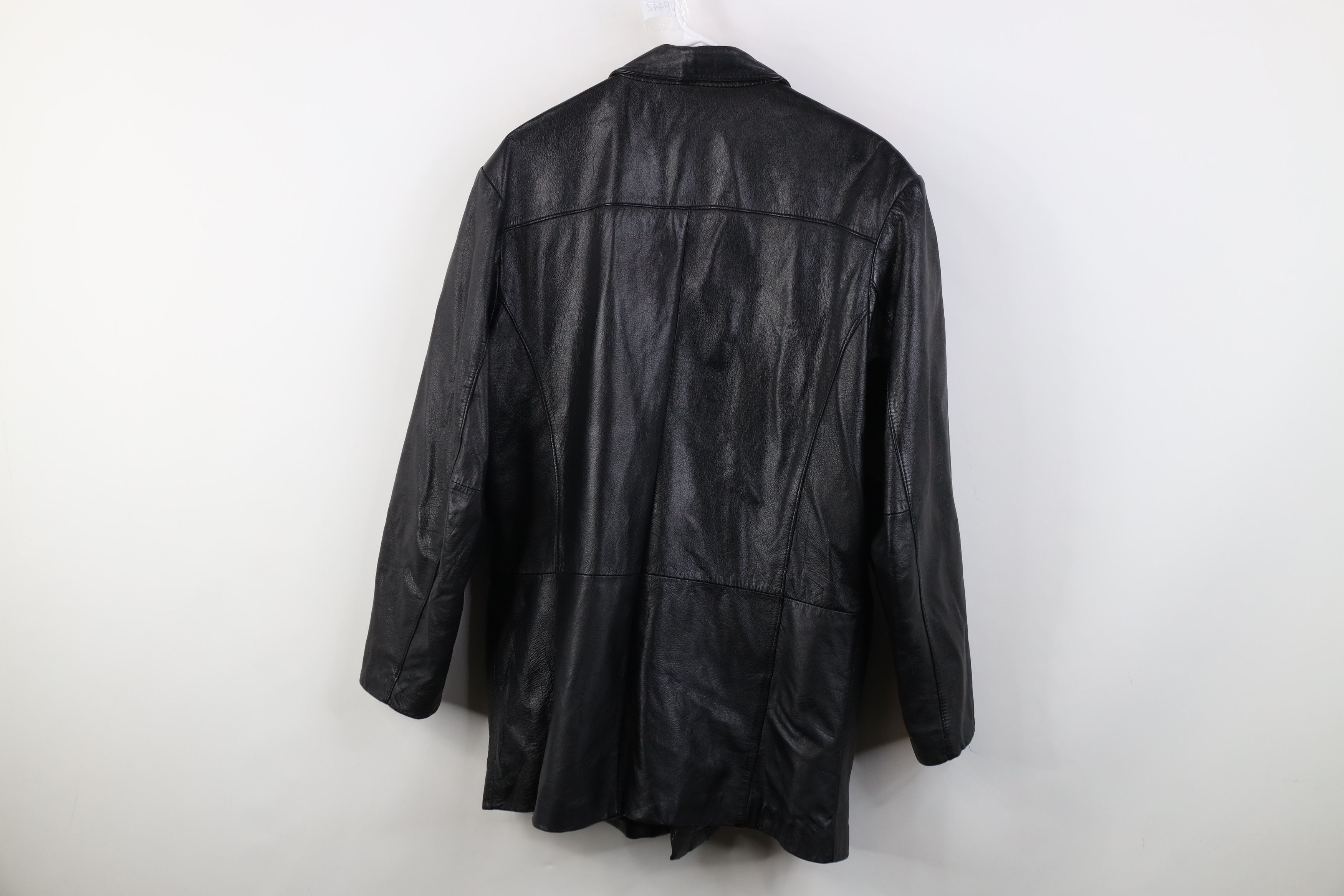 Vintage Vintage 90s Streetwear Breasted Blazer Jacket Coat Black Size US XL / EU 56 / 4 - 15 Thumbnail