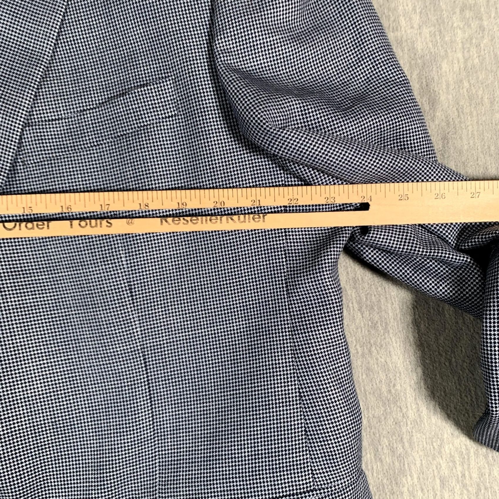David Donahue David Donahue Blazer Mens 48R Blue Check Wool Silk Linen Sport Coat Connor SPJ Jacket/Coat Regular Size 48R - 6 Thumbnail