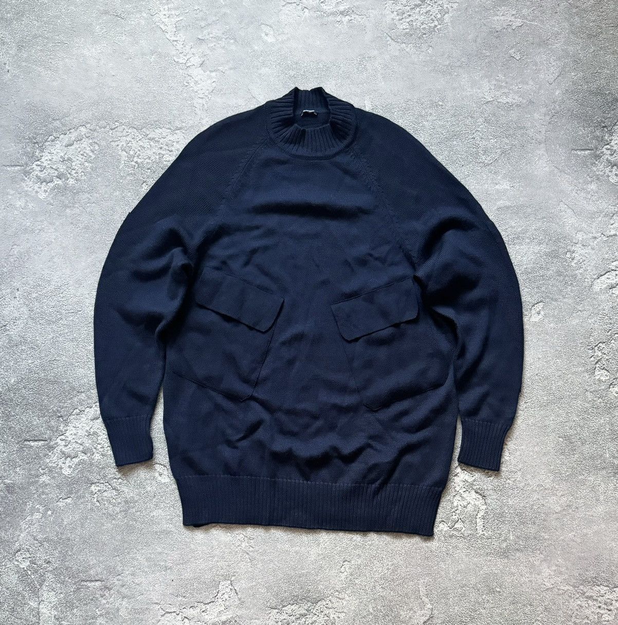 Designer × Jil Sander Jil sander navy S sweater dress knitwear relaxed jumper 00s Size S / US 4 / IT 40 - 7 Thumbnail