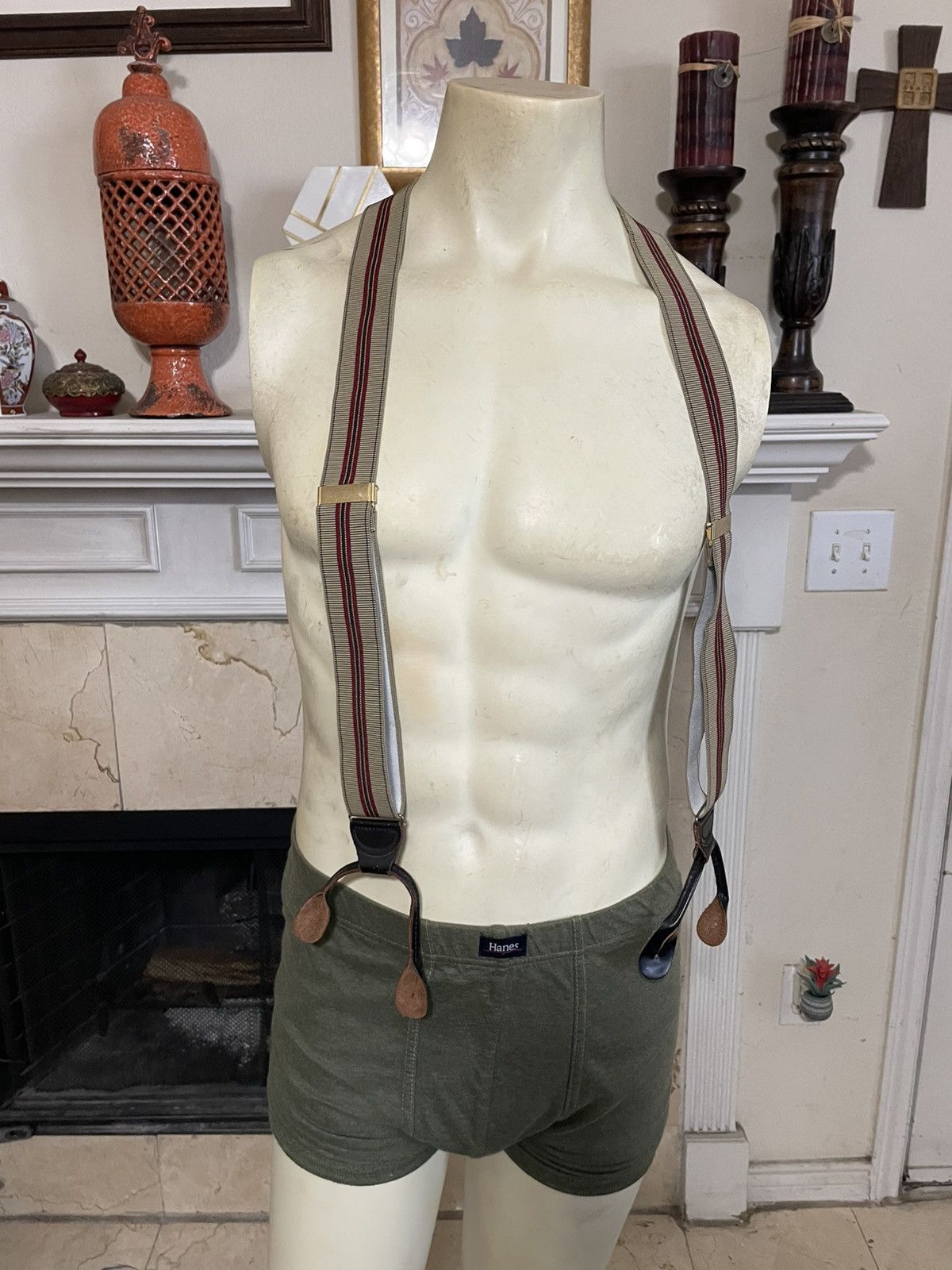 Jos. A. Bank Striped Silk Blend Braces Size ONE SIZE - 1 Thumbnail