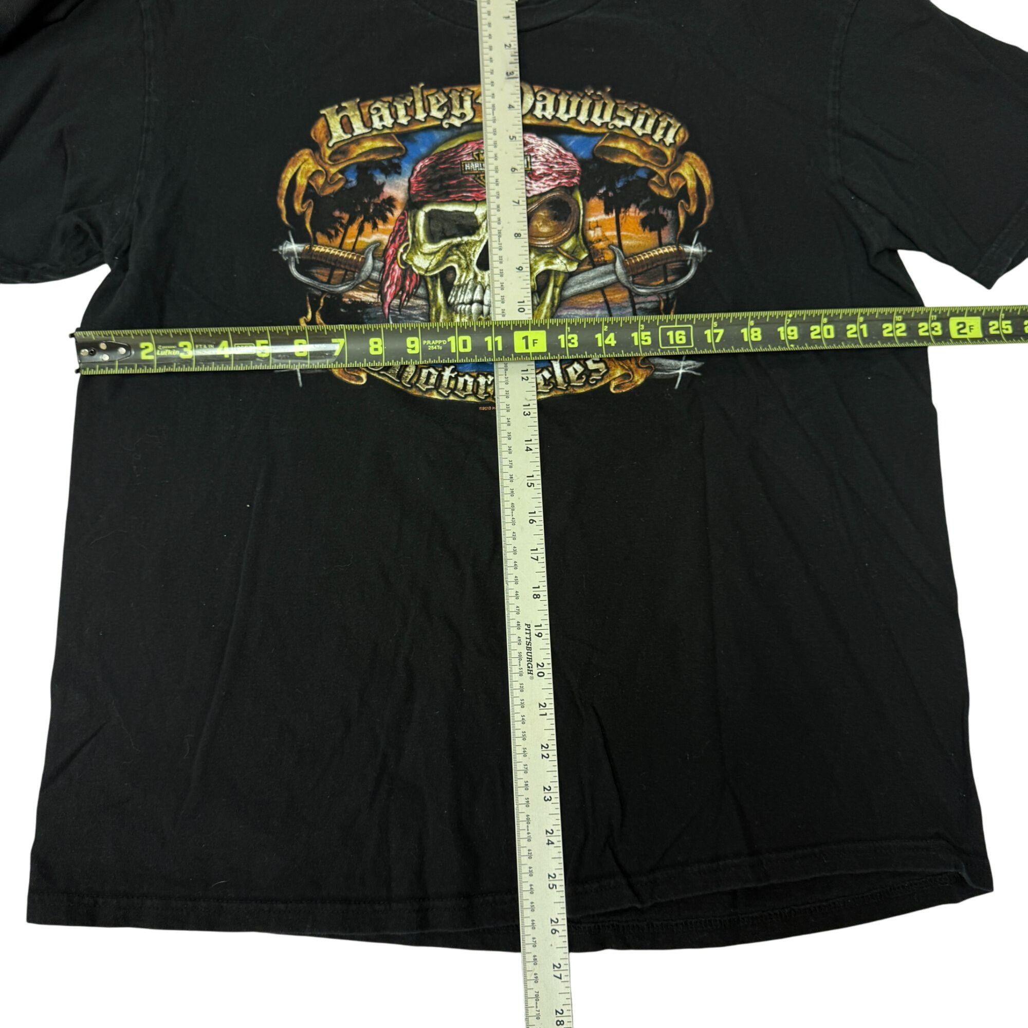 Harley Davidson Motorcycle ORLANDO Florida PIRATE Skull & Swords Biker Shirt Size US XL / EU 56 / 4 - 9 Thumbnail