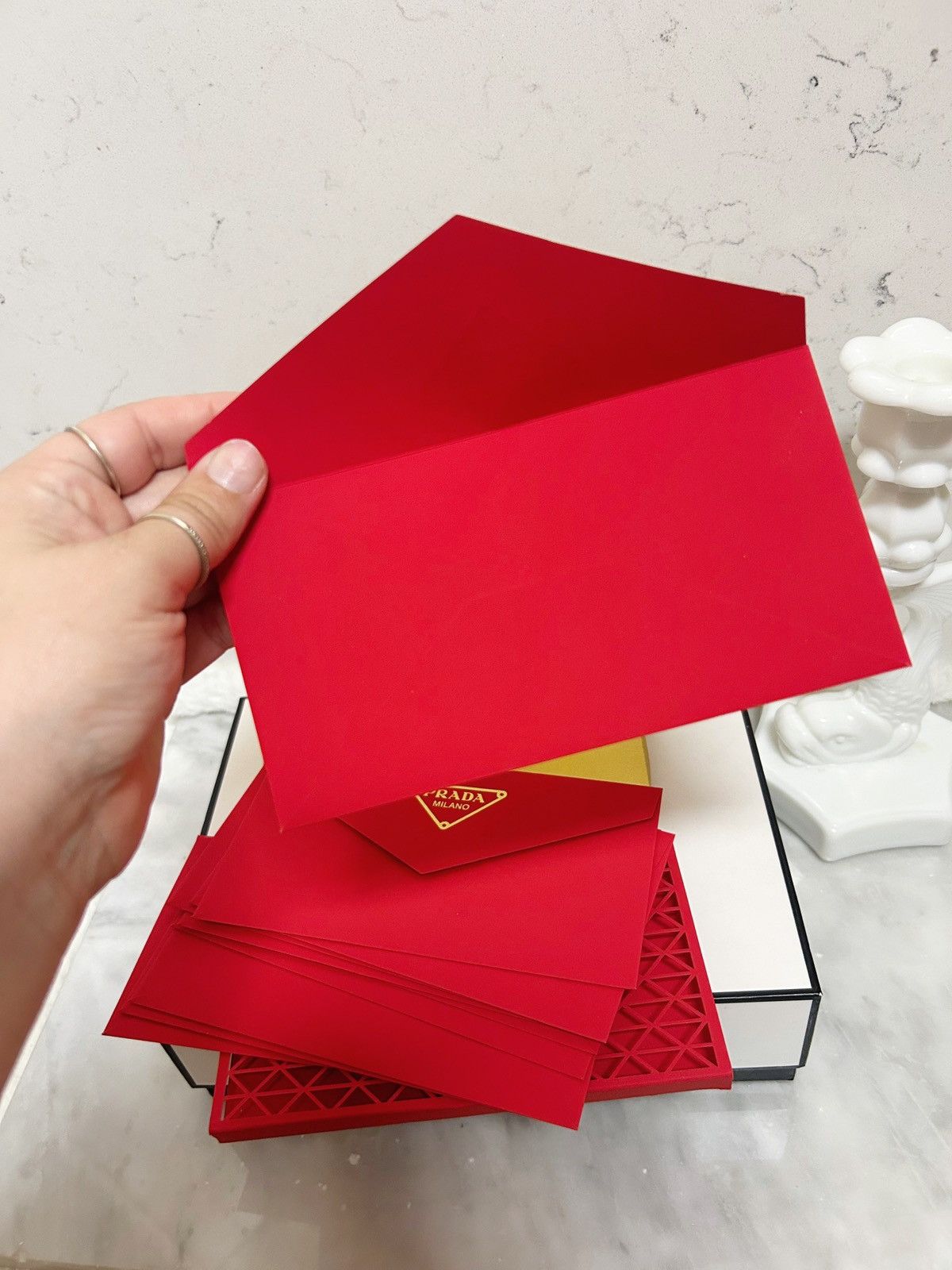 Prada Authentic Prada Lunar New Rare Year Red & Gold Envelope Set Size ONE SIZE - 9 Thumbnail