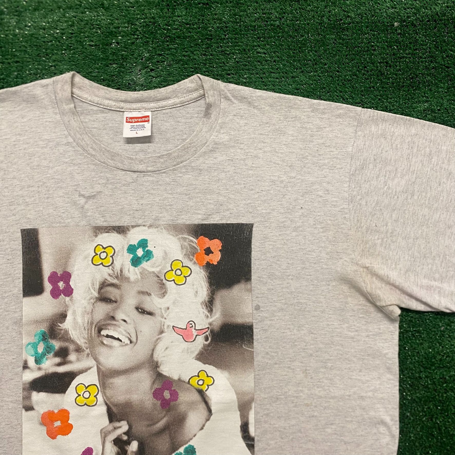 Supreme Supreme Naomi Campbell Floral T-Shirt Ash Gray Size US L / EU 52-54 / 3 - 2 Thumbnail