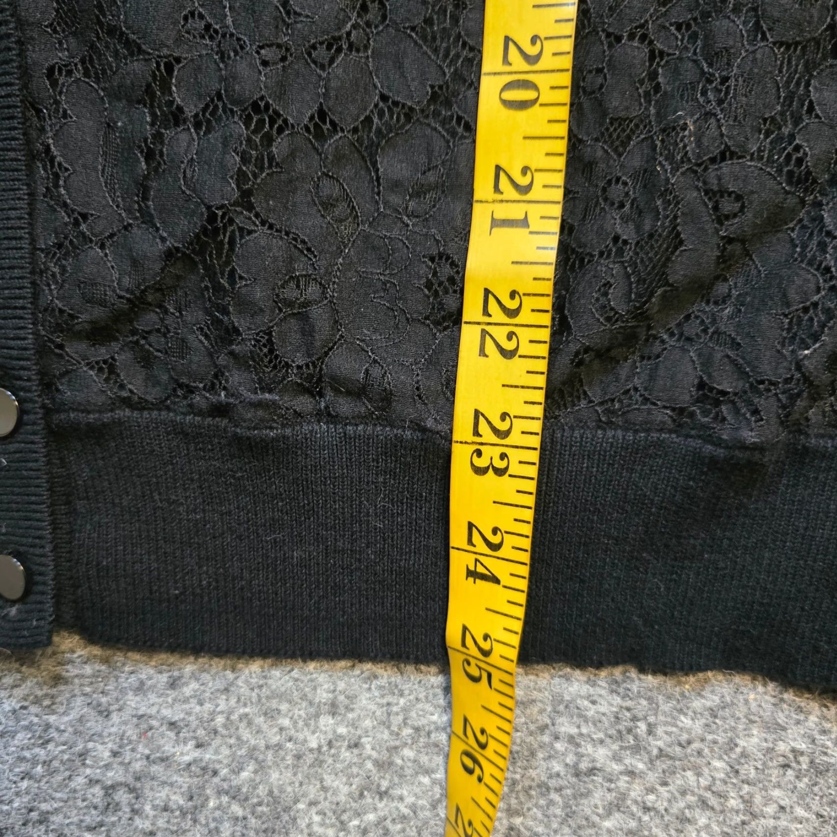 Talbots Talbots Cardigan Womens Large Black Lace Sweater Button Long Sleeve Layer Career Size L / US 10 / IT 46 - 6 Thumbnail