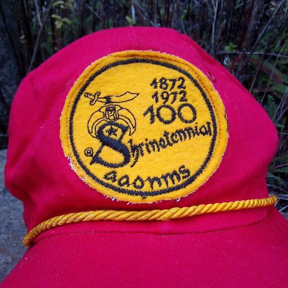 Vintage Vintage Shriners Shrinetennial 1972 Patch Rope Trucker Hat Size ONE SIZE - 3 Thumbnail