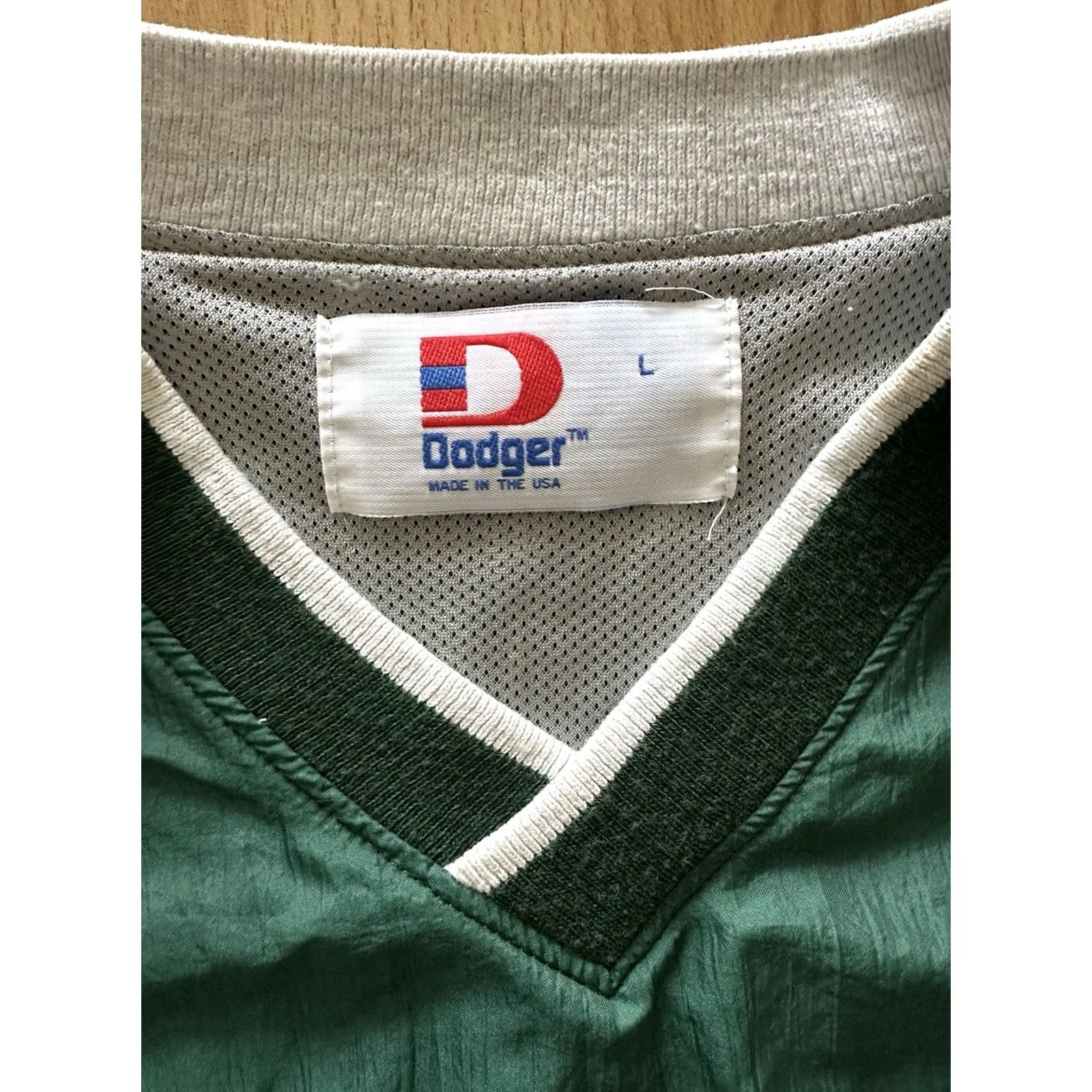 Spell VINTAGE Dodger Michigan State Spartans Jacket Windbreaker L Pullover Nylon Green 90s College Hip Hop USA Unisex Adults Regular Boys/Girls? Size US L / EU 52-54 / 3 - 3 Thumbnail