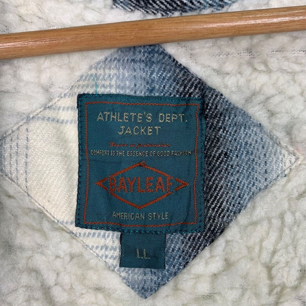 Japanese Brand BAYLEAF Shadow Plaid Checked Tartan Sherpa Jacket #0066-C4 Size US L / EU 52-54 / 3 - 16 Thumbnail