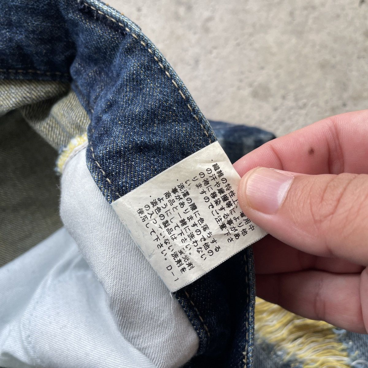 Japanese Brand × Jean Vintage Green Wood Japan Distressed Faded Jeans Denim Pants Size US 31 - 9 Thumbnail