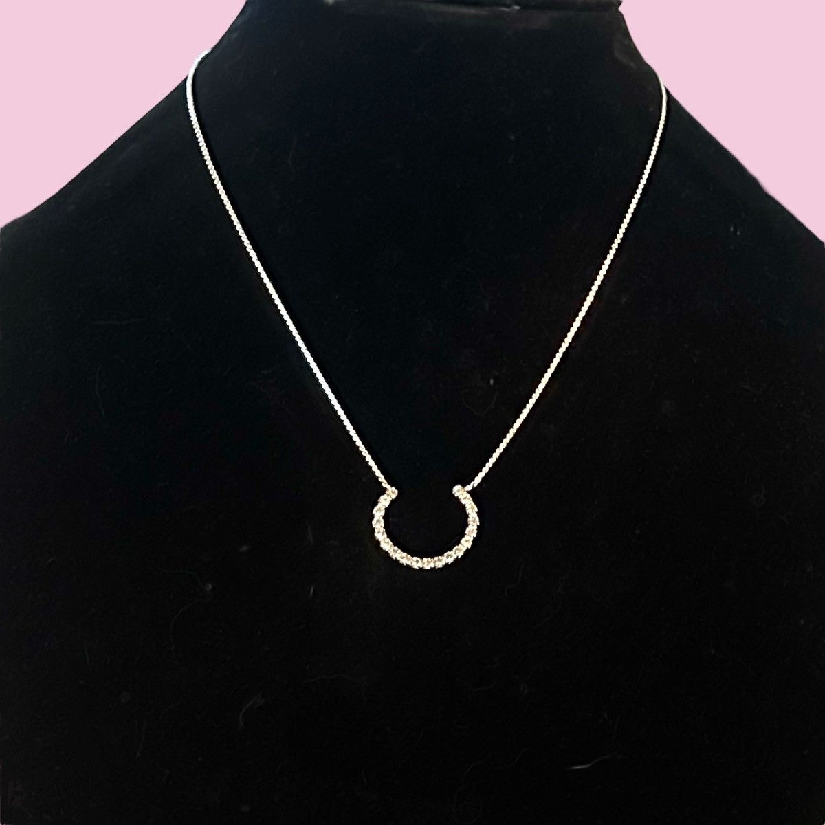 Other Silver tone rhinestone horseshoe necklace Size ONE SIZE - 1 Thumbnail
