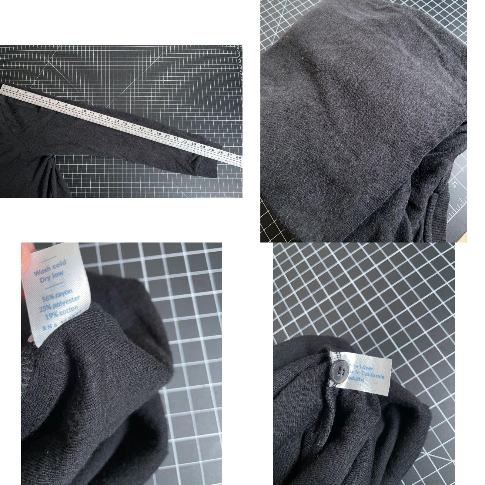 Marine Layer Marine Layer Henley Pullover Shirt Men Large Charcoal Gray Lightweight Rayon Cotton Blend - Preppy Vintage? No, not vintage. Size US L / EU 52-54 / 3 - 8 Thumbnail