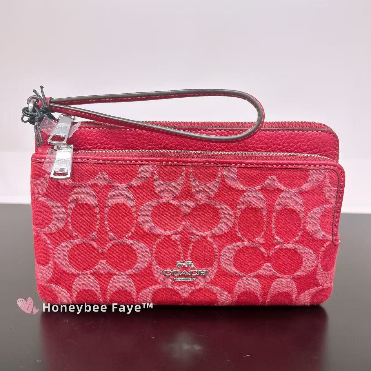 Coach Double Zip Wallet In Signature Denim CDN22 Size ONE SIZE - 2 Thumbnail
