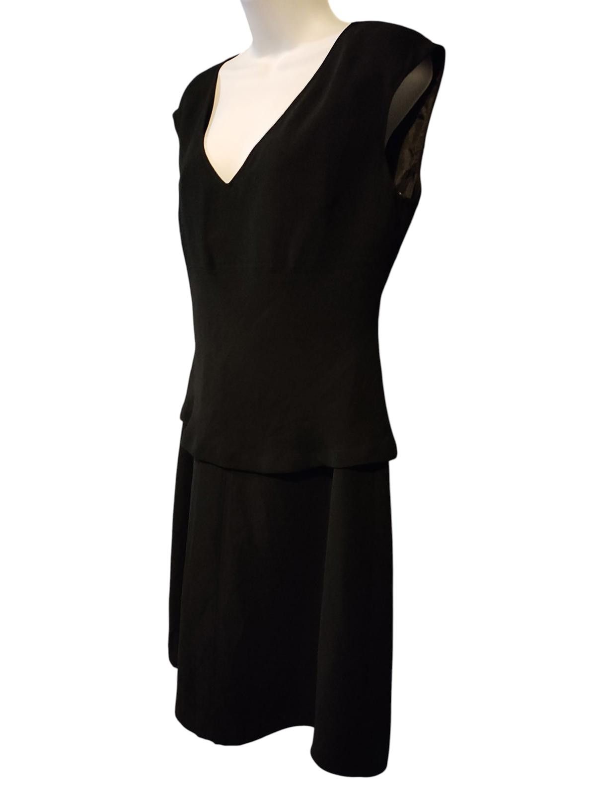 Jones New York Jones New York Classic Black Sleeveless Dress w Peplum Waist Size L / US 10 / IT 46 - 3 Thumbnail