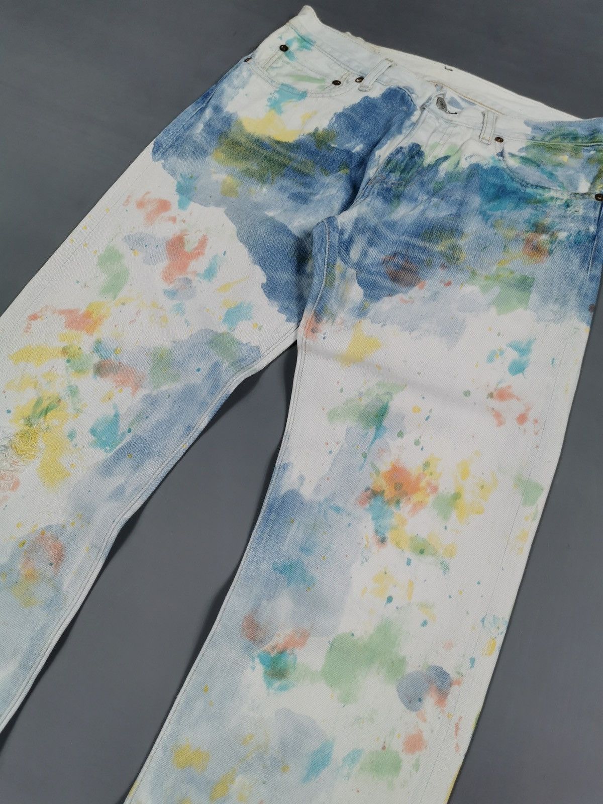 Japanese Brand RNA Japan Water Paint Denim Jeans Size US 30 / EU 46 - 3 Thumbnail