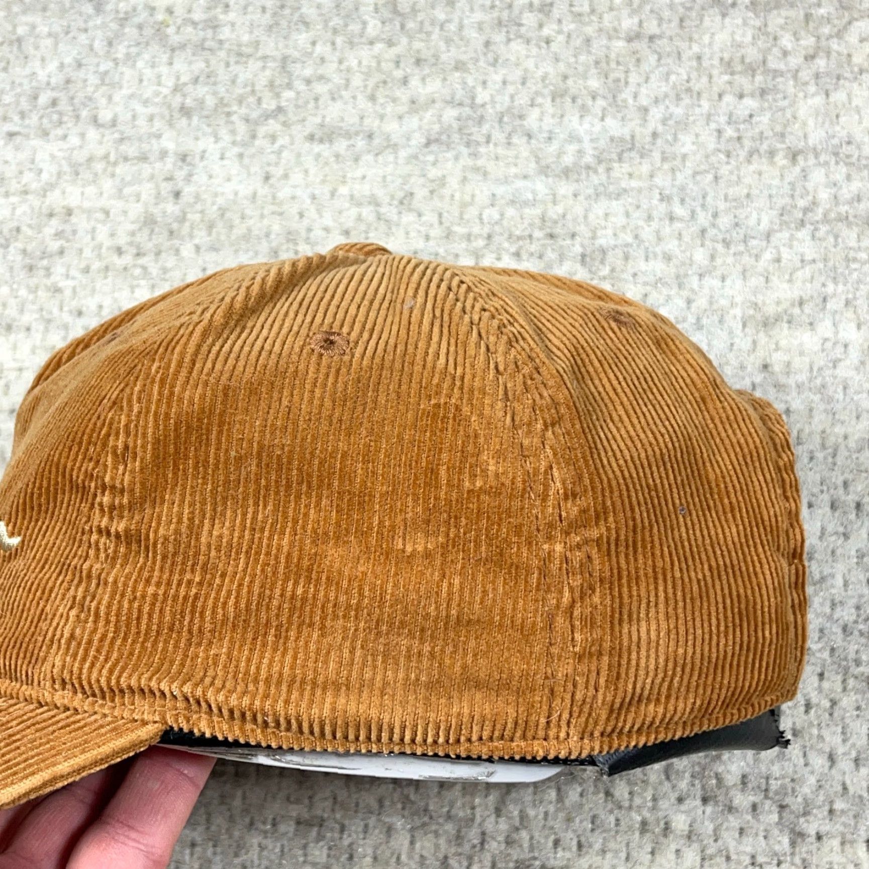Champion Champion Hat Cap Leather Strap Back Brown Corduroy Dad Adjustable Mens Cord Size ONE SIZE - 4 Thumbnail