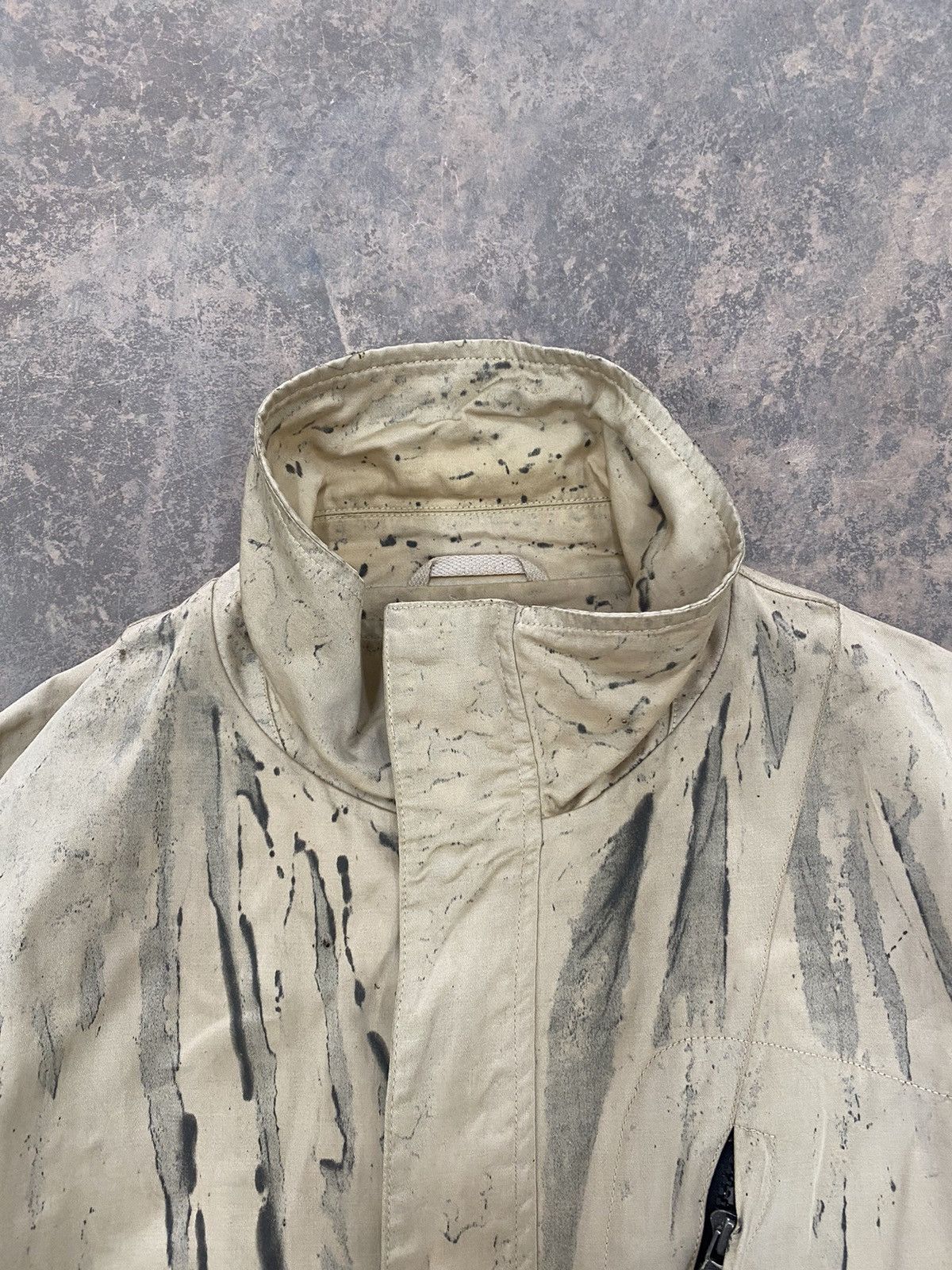C.P. Company VINTAGE C.P. COMPANY WAXED PAINT SPLATTER ZIPPER JACKET Size US L / EU 52-54 / 3 - 8 Thumbnail