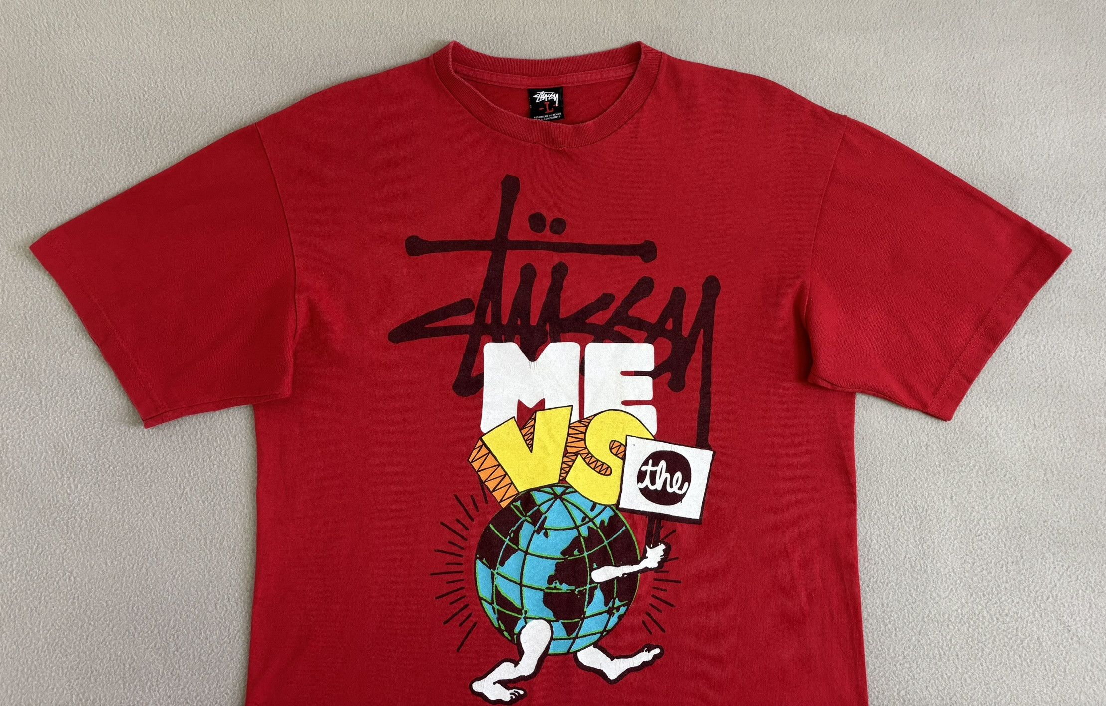 Stussy Stussy red t-shirt large Size US L / EU 52-54 / 3 - 8 Thumbnail