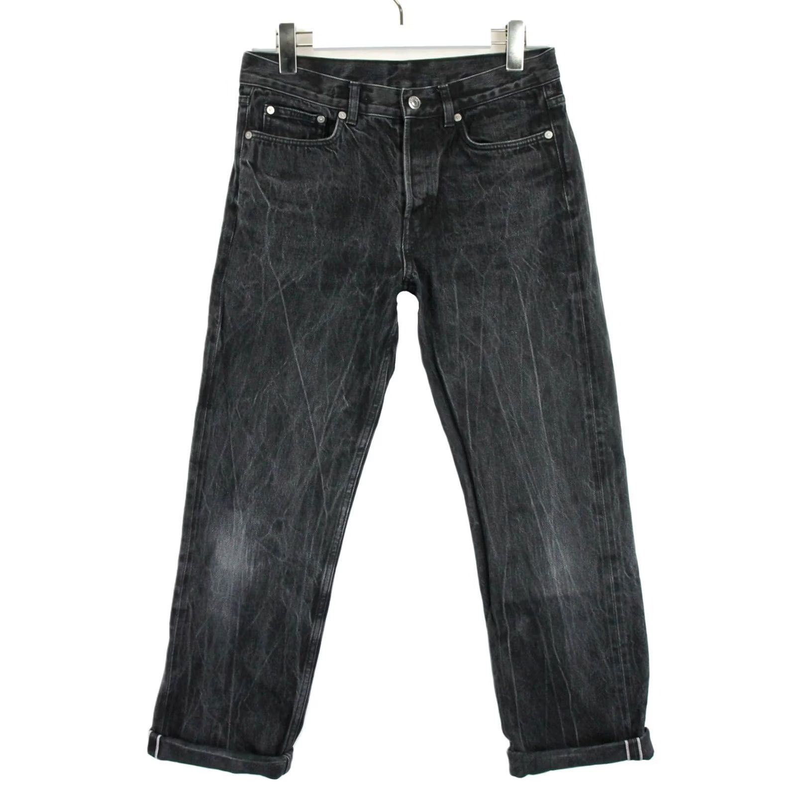 Arket ARKET Jeans Men’s W31 Stone Wash Black Faded 3D Denim Button Fly Pocket Straight Slim Fit Shirt Pants? Size US 31 - 4 Thumbnail