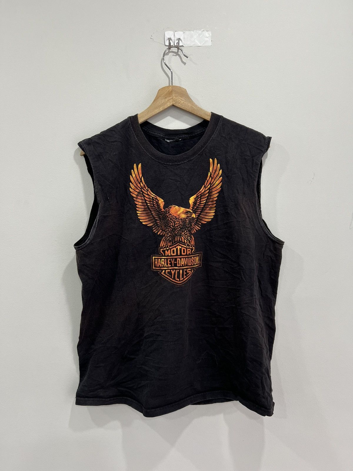 Harley Davidson × Vintage Vintage Harley Davidson Sleeveless shirt eagle Size US M / EU 48-50 / 2 - 1 Thumbnail