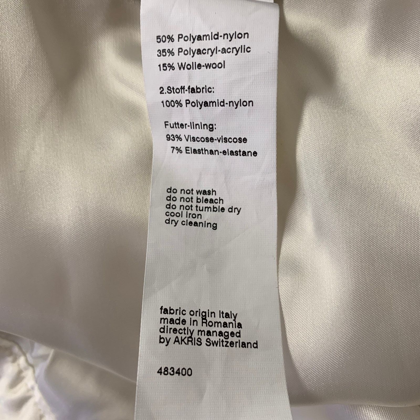 Akris AKRIS Cream Ivory Polyamid Wool Blend Lace Maxi Skirt Size 34" / US 12 / IT 48 - 4 Thumbnail