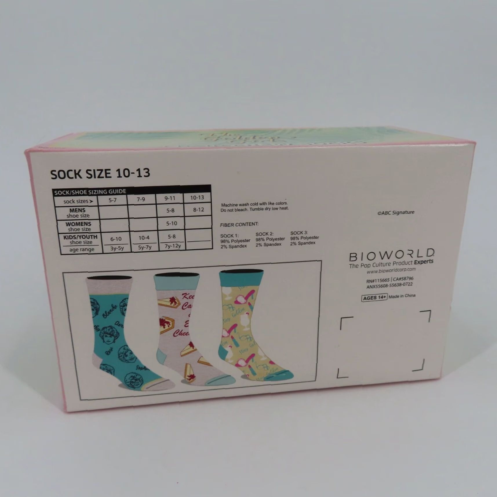 Vintage VINTAGE Bioworld Mens 10-13 Sock The Golden Girls 3 Pairs Crew Socks Novelty NEW Size ONE SIZE - 4 Thumbnail