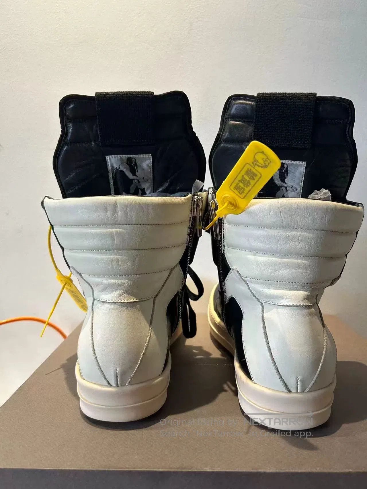 Rick Owens Rick Owens Leather High-Top Sneakers. Size US 10.5 / EU 43-44 - 4 Thumbnail