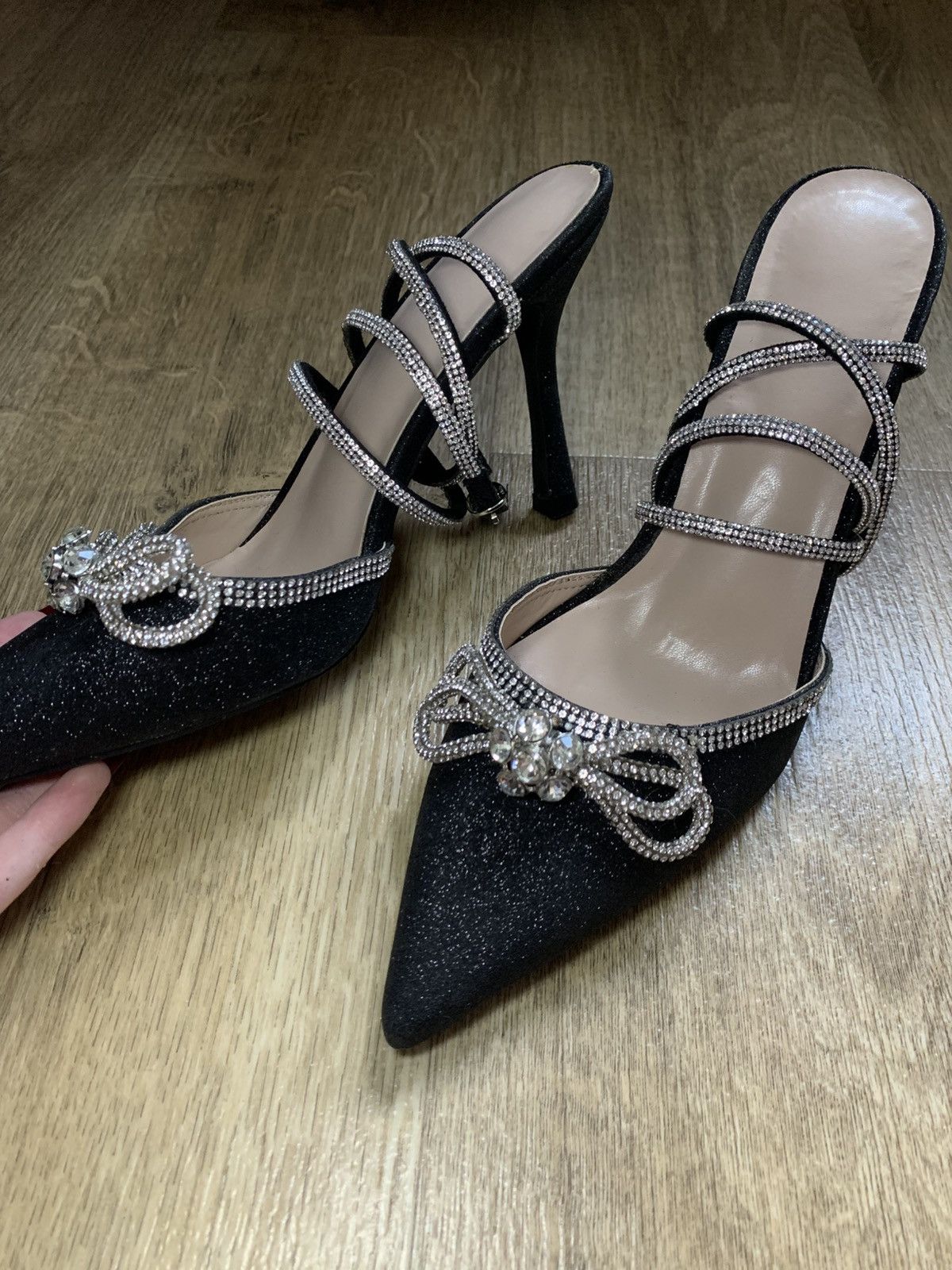 Other Crystal high heels, size 41, 11 cm heel Size US 10 / IT 40 - 2 Thumbnail