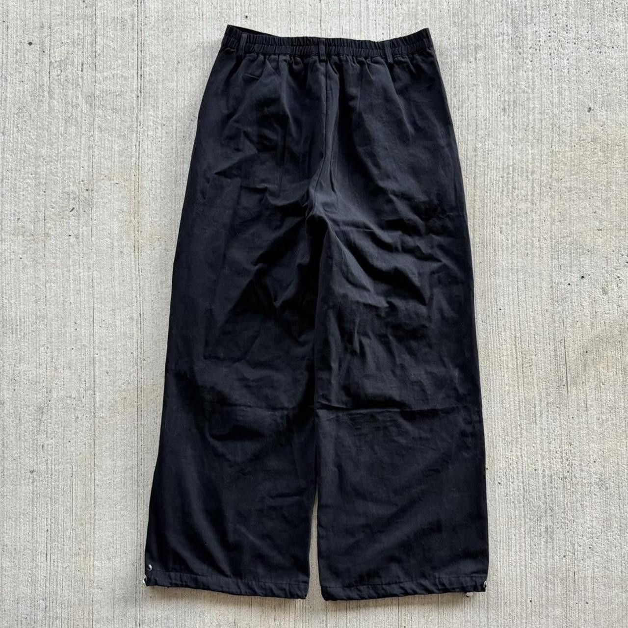 Japanese Brand × Vintage Essential Black Baggy Wide Leg Parachute Pants Size US 32 / EU 48 - 6 Thumbnail