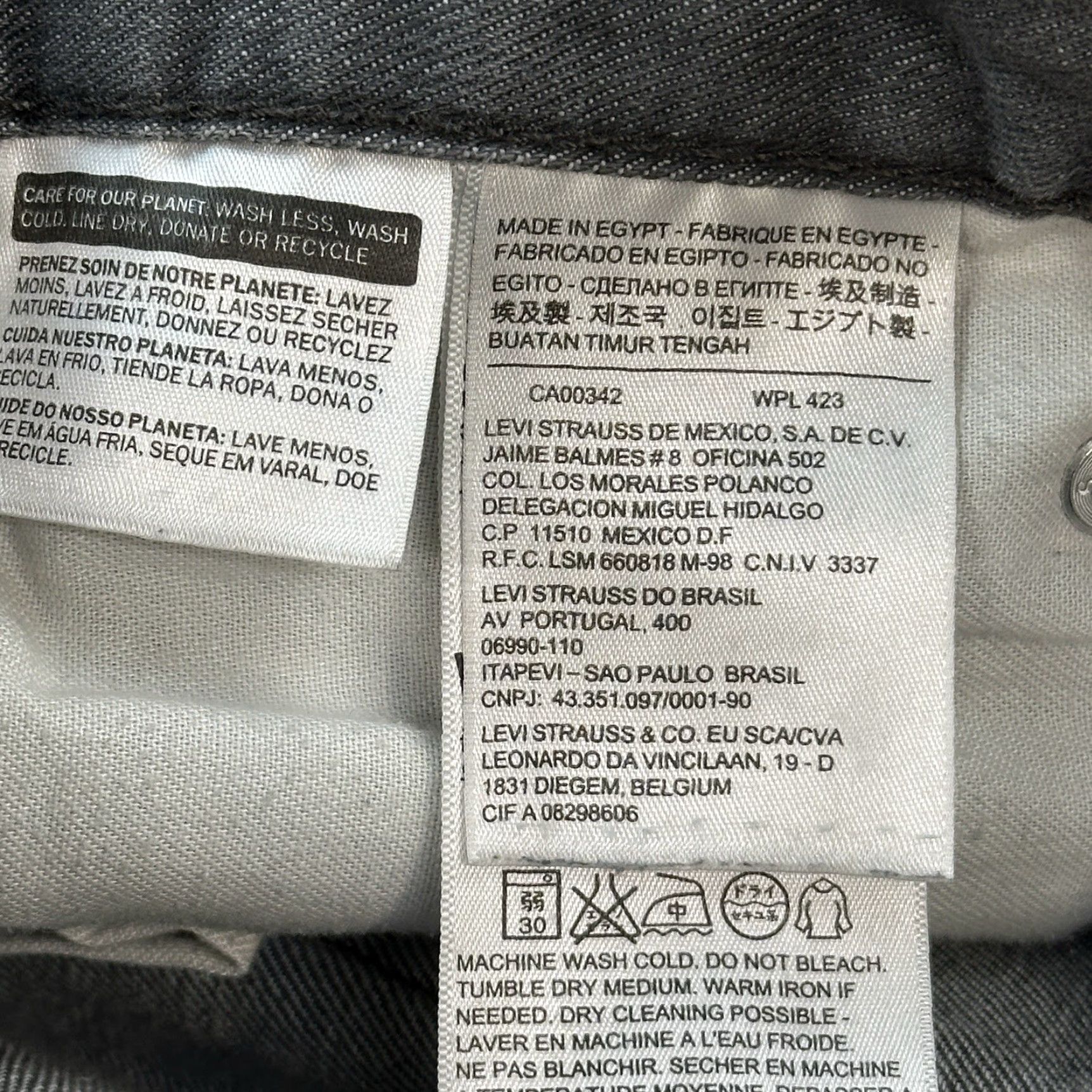 Levi's Levi's 514 Jeans Mens 32x28 Charcoal Wash Denim Straight Fit Stretch Casual Jeans Size US 32 / EU 48 - 6 Thumbnail