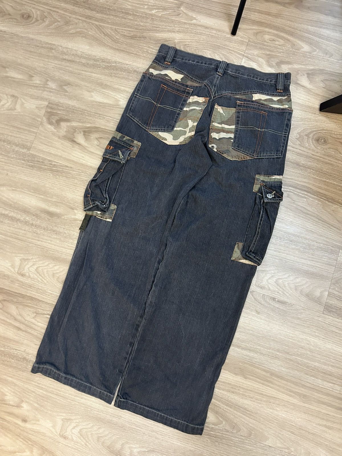 Vintage VINTAGE PJ'S SURF Baggy Denim Cargo Pants Camo Patchwork Y2K Size US 32 / EU 48 - 5 Thumbnail