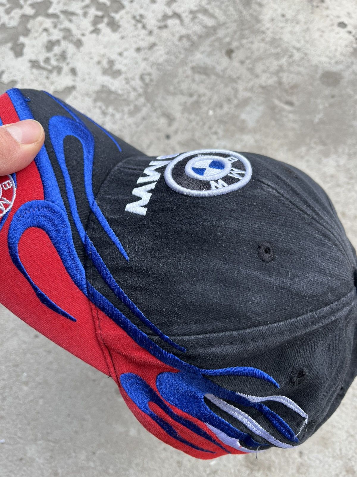 BMW × Vintage Vintage BMW Racing Flames Cap Hat Y2K like Vetements Yeezy Size ONE SIZE - 7 Thumbnail