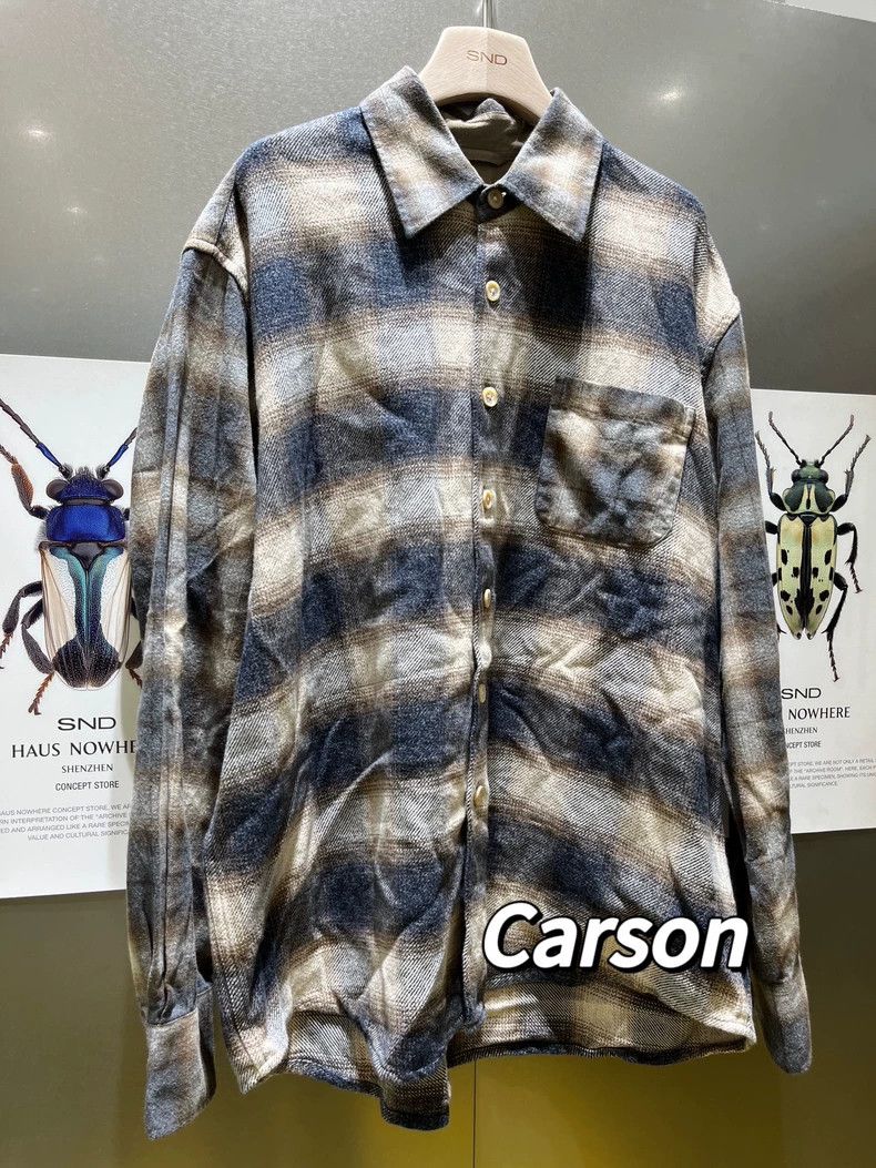 Our Legacy our legacy size 48 24fw flannel plaid long-sleeved shirt 2 Size US M / EU 48-50 / 2 - 2 Thumbnail