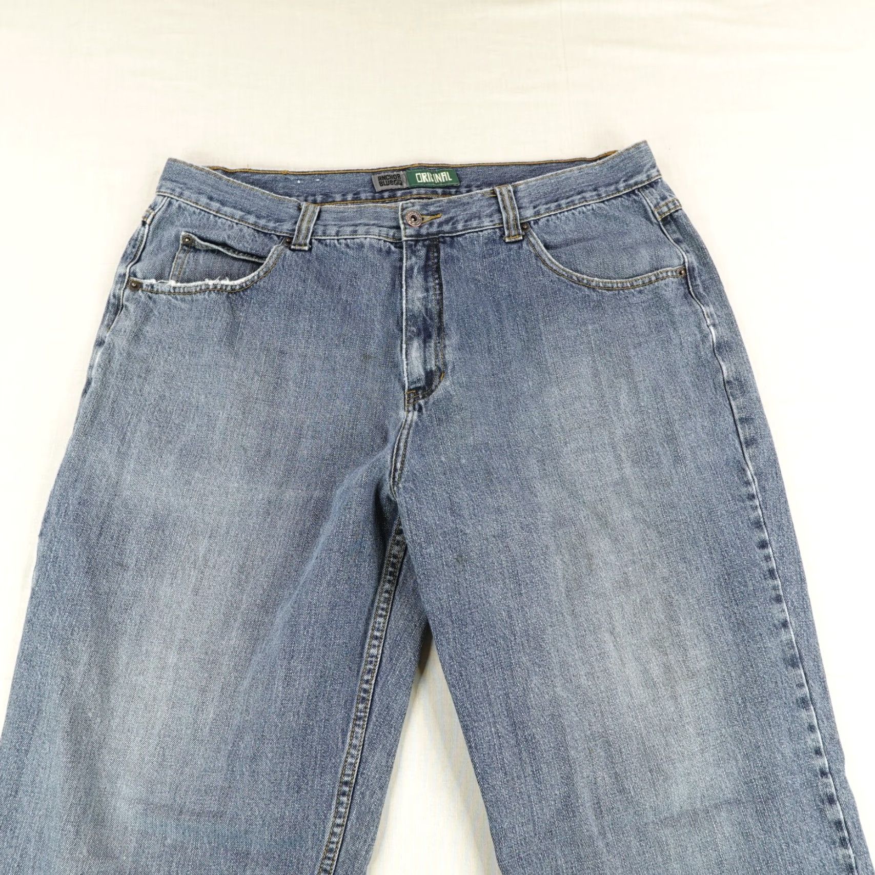 Anchor Blue VINTAGE Anchor Blue Jeans Mens 40x30 Denim Relaxed Fit Blue 90s Grunge Style Straight Leg Jeans Mens Size US 38 / EU 54 - 2 Thumbnail