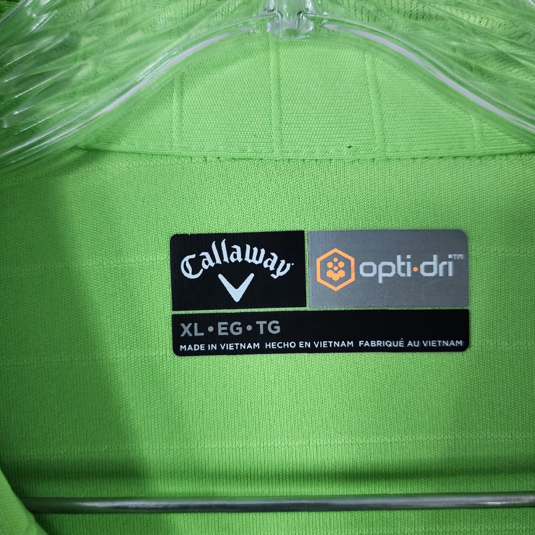 Callaway Callaway Opti-Dri Striped Polo Green Short Sleeve Mens XL Size Size US XL / EU 56 / 4 - 4 Thumbnail