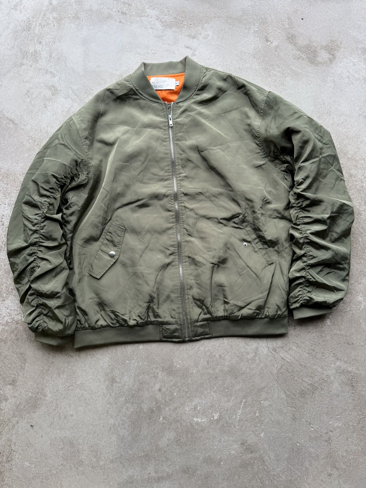 Ma1 Flyer Nylon Bomber Jacket Boxy Fit Oversize