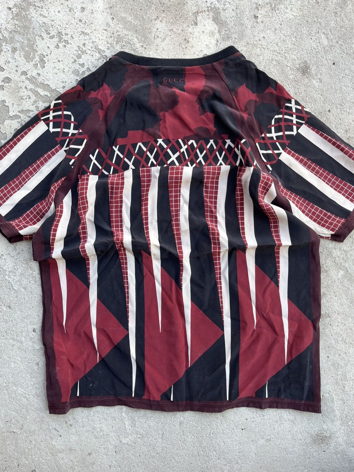 Gucci Gucci by Frida Giannini Silk Abstract Pattern T-shirt Tee Size US M / EU 48-50 / 2 - 14 Thumbnail