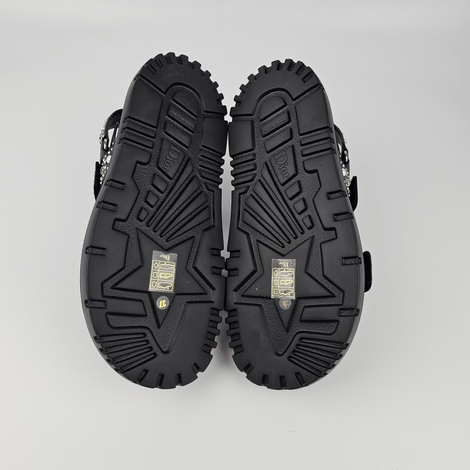 Dior DIOR Dioract Black Leather Studded Sandals New & Authentic ( Size US 9 / IT 39 - 5 Thumbnail