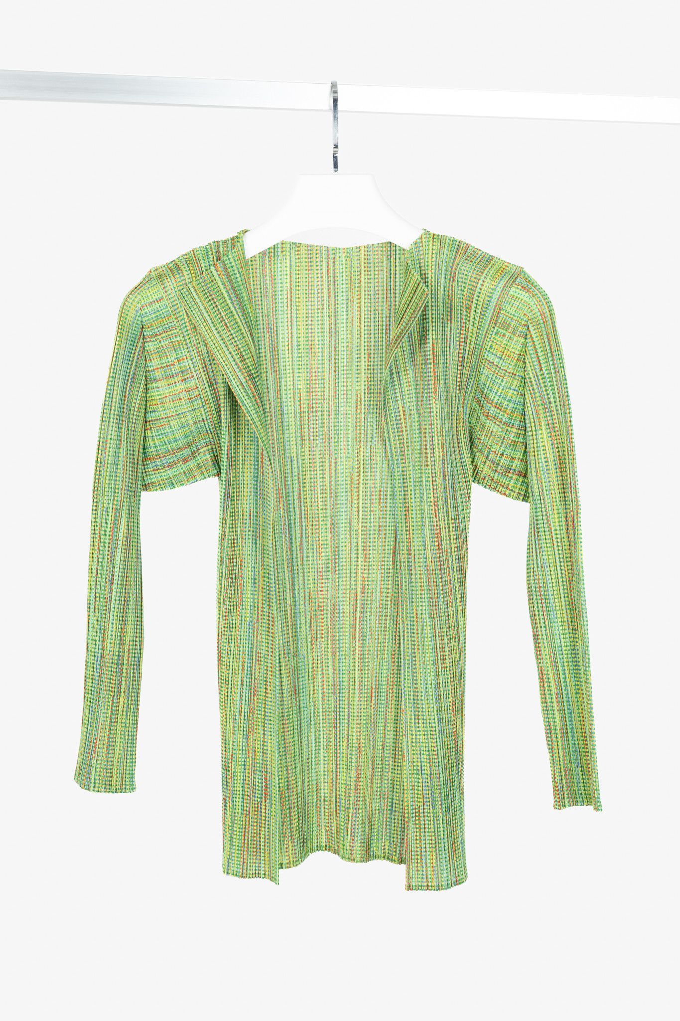 Pleats Please Issey Miyake Pleats Please Issey Miyake Pixel-Print Open-Front Cardigan Size ONE SIZE - 1 Thumbnail