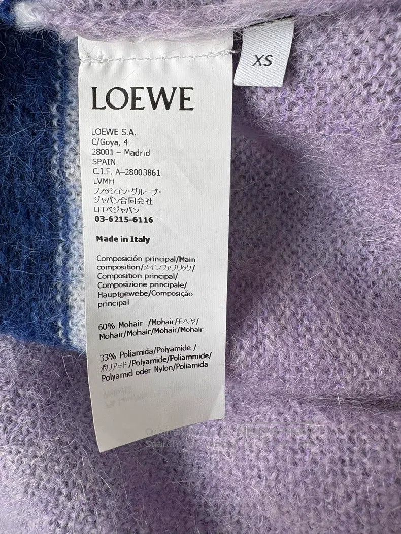 Loewe Loewe 25ss Blue and Purple Patchwork Embroidered Logo Swea Size XS / US 0-2 / IT 36-38 - 6 Thumbnail