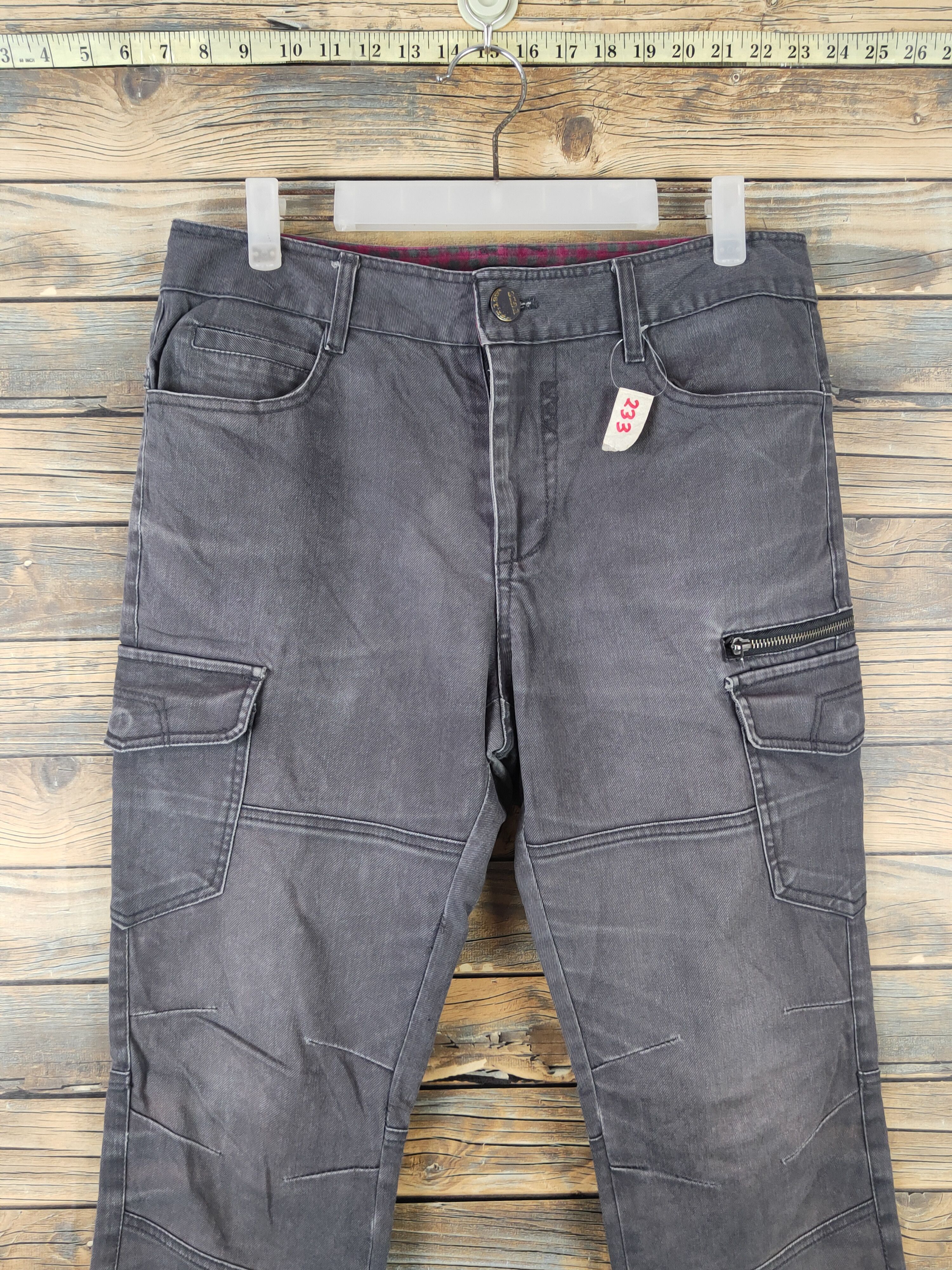 Japanese Brand DLL Ugiz Gray Multipocket utility Tactical Cargo Pants #233 Size US 30 / EU 46 - 2 Thumbnail