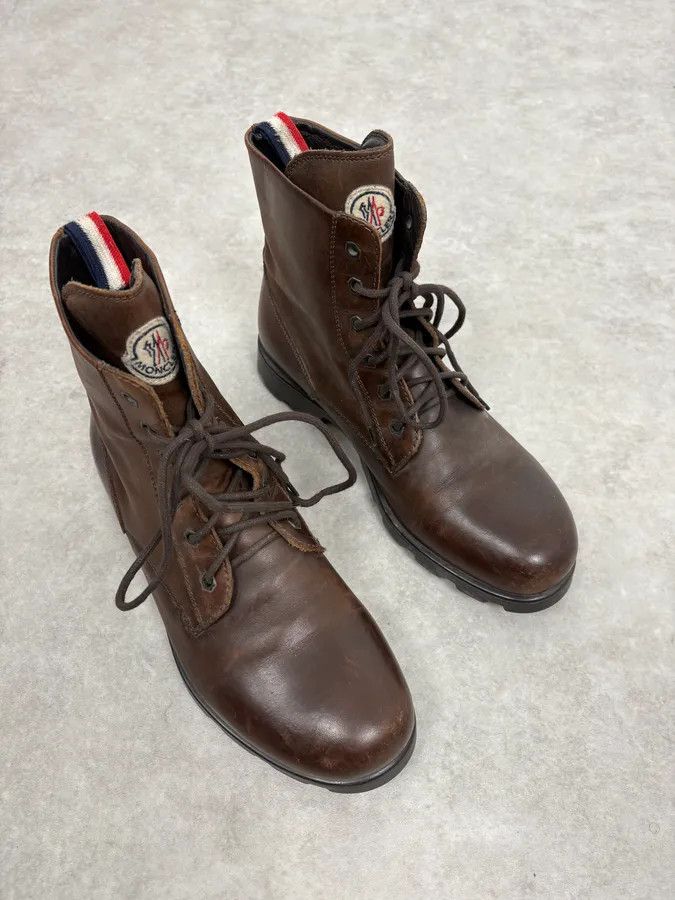 Moncler 2000s Moncler Brown Leather Boots Size US 8 / EU 41 - 4 Thumbnail
