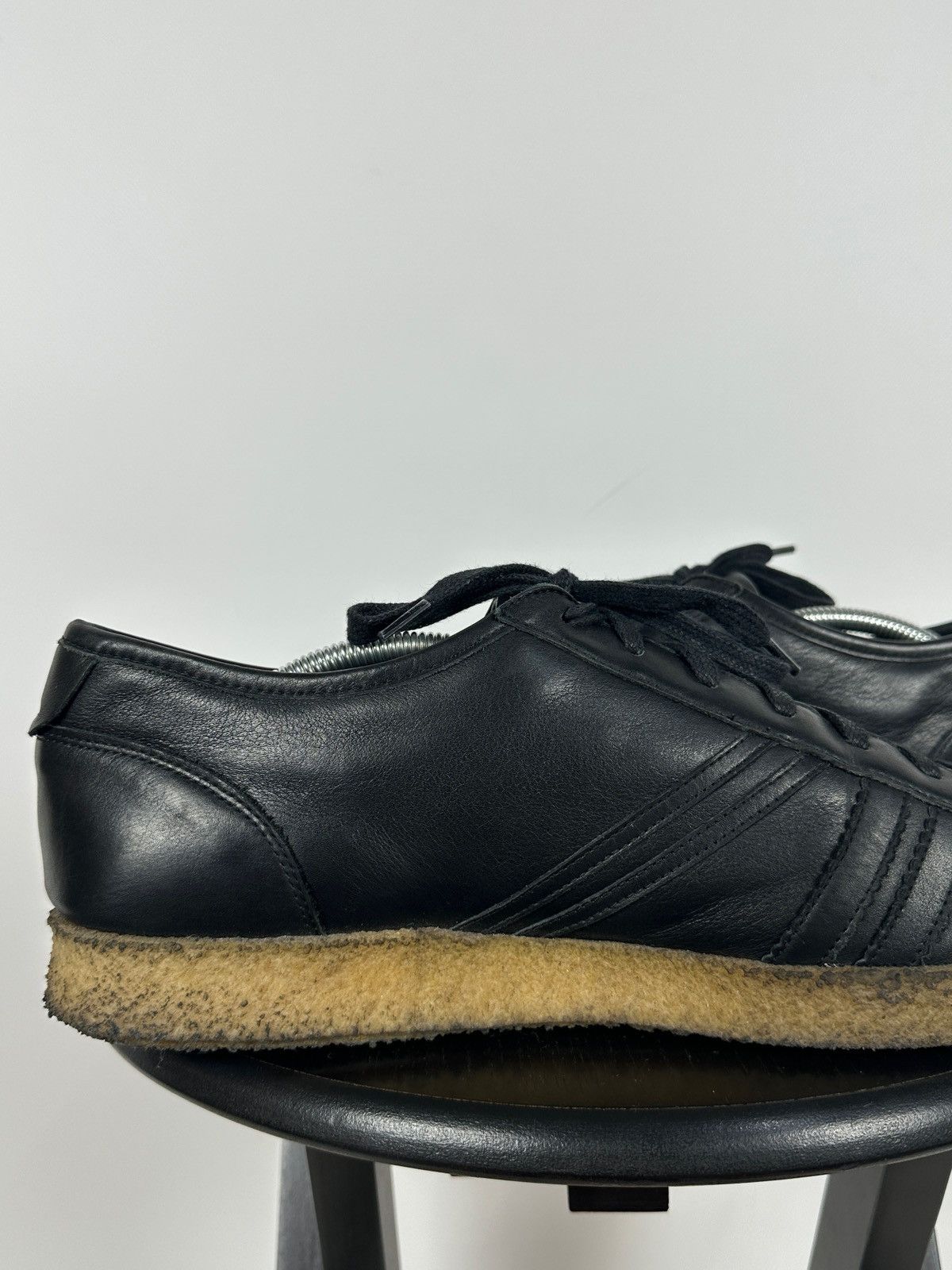 Designer Zeha Berlin Low Top Black Leather Sneakers Size US 13 / EU 46 - 17 Thumbnail