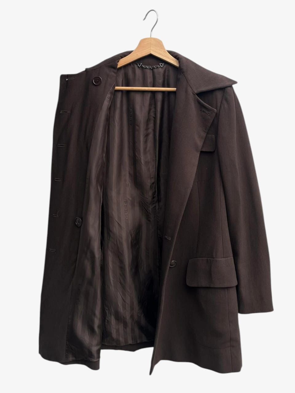 Gucci 1996 Gucci Tom Ford Double Breasted Wool-Blend Coat Size M / US 6-8 / IT 42-44 - 5 Thumbnail