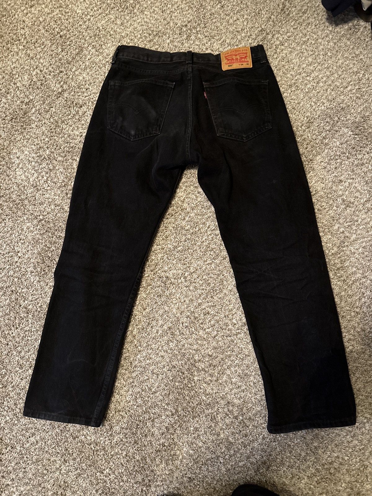 Levi's Levi’s 505 Black Denim 34x30 Size US 34 / EU 50 - 3 Thumbnail