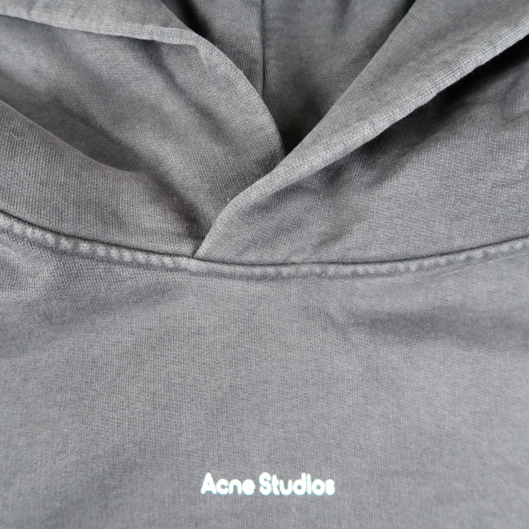 Acne Studios ACNE STUDIOS Mens Hoodie Washed Black Franklin Stamp Size S Oversized Hooded Cotton Fleece Pullover Crew Neck Regular Fit Winter Fall Gents Size US S / EU 44-46 / 1 - 5 Thumbnail