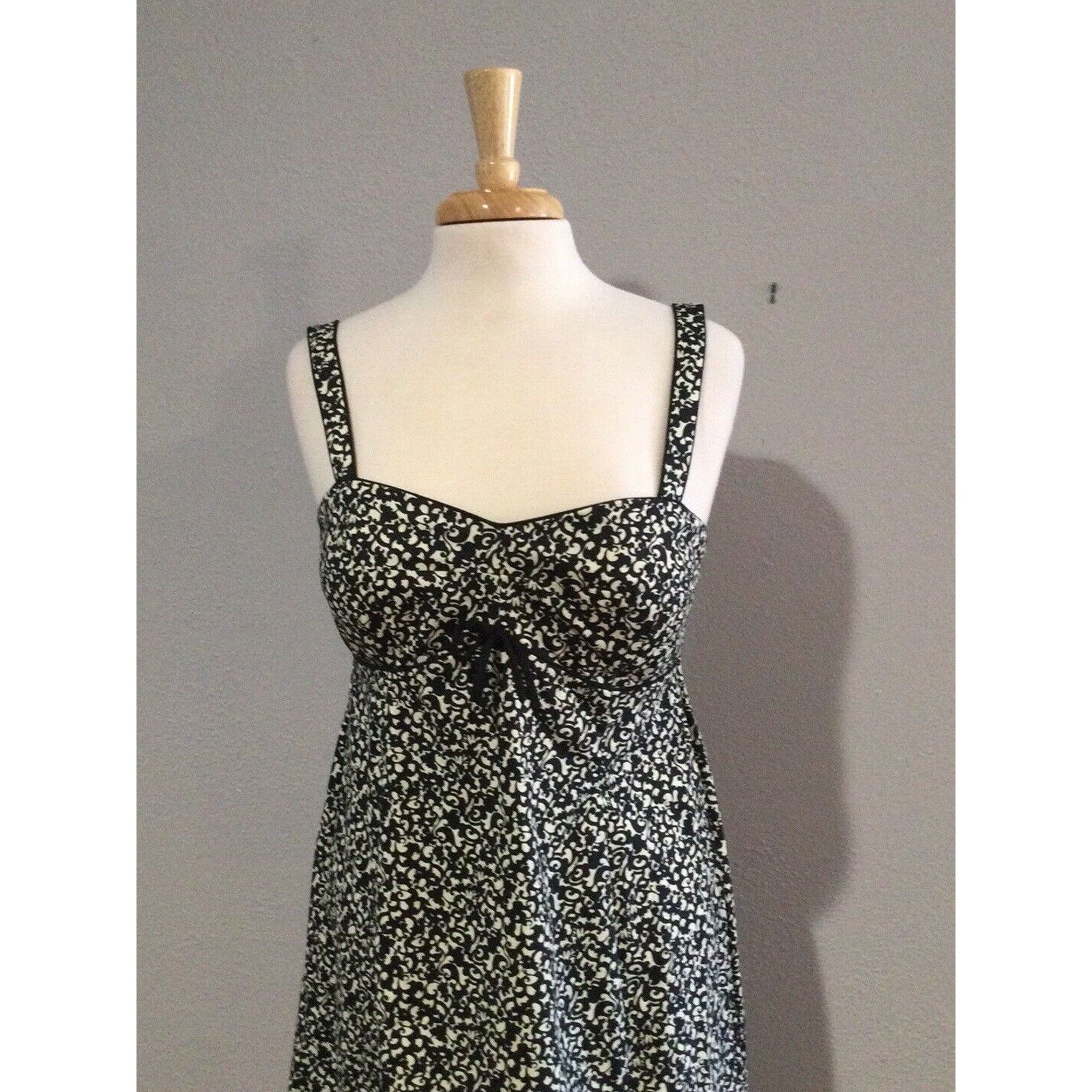 Vintage R&K Originals Black & White A Line Sundress Size 8 Size M / US 6-8 / IT 42-44 - 4 Thumbnail